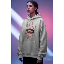 Sevbano Red Hot Chili Peppers Rock Metal Müzik Grubu Ön Baskılı Unisex Oversize Premium Hoodie