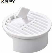Krpy Banyo Duş Balkon Gider Kapağı Süzgeci Yuvarlak Plastik Yer Süzgeci Izgarası Su Tahliye Kapağı