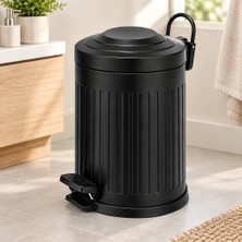 Ulu İthalat Siyah Amortisörlü 12 L Pedallı Çöp Kovası