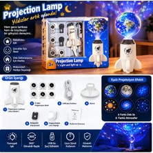 Serreha Roket Tasarımlı USB Projeksiyon Lamba, Taşınabilir Gece Lambası ve Uzay Temalı Atmosfer Işığı, Kolay Tak-Çalıştır Oda Dekorasyonu 12 Diskli