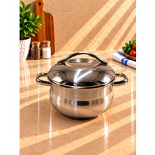 Bonera 20 cm 3.77 Lt Çelik Derin Tencere-18/10 12 cm Derinlik-Metal