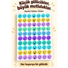 Hanelia Art Renkli Gülen Yüz Sticker – Öğrenci, Öğretmen ve Çocuklar Için Motivasyon Ödül Etiketi