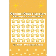 Hanelia Art 35 Adet Öğrenci Ödül Yıldız Sticker – Motivasyon ve Başarı Etiketi | Öğretmen Ödül Çıkartması