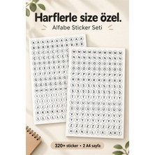 Hanelia Art 320+ Adet Alfabe Harf Sticker Seti – A4 Boy Türkçe Etiket Sticker