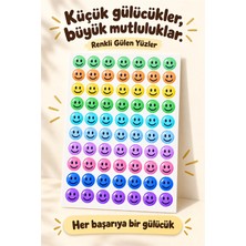 Hanelia Art Renkli Gülen Yüz Sticker – Öğrenci Ödül Motivasyon Etiketi Öğretmen Çocuk Çıkartması Açıklama