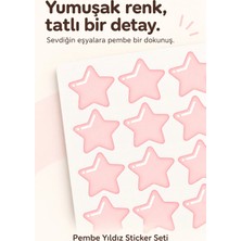 Hanelia Art 54 Adet Pembe Yıldız Sticker Seti – Sevimli Yıldız Çıkartma, Defter Ajanda Hediye Paketi ve Dekorasyon Sticker