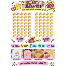 Hanelia Art 108’LI Kuyruklu Yıldız Sticker Seti – 2’li Ekonomik Set – Öğrenci Ödül ve Motivasyon Stickerı