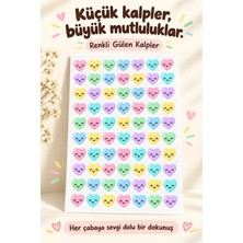 Hanelia Art Renkli Gülen Kalp Sticker – Öğrenci Ödül Motivasyon Etiketi Çocuklar Için Sevimli Çıkartma