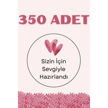 Hanelia Art 350 Adet "sizin Için Sevgiyle Hazırlandı" Sticker Etiket 3x3 cm – Paketleme Kargo Kutusu Hediye Etiketi