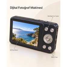 Demrion 64 Gb’a Kadar Hafıza Kartı Destekli Siyah Dijital Fotoğraf Makinesi