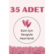 Hanelia Art 35 Adet "sizin Için Sevgiyle Hazırlandı" Sticker Etiket 3x3 cm – Paketleme Kargo Kutusu Hediye Etiketi