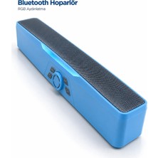 Teknoşık Monitör Altı Kullanıma Uygun Rgb Işıklı Bluetooth Soundbar Hoparlör 1500 Mah Mi
