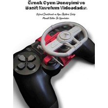 Salıncak Ps4 Mini Direksiyon Seti Gri Kırmızı Amg (Metal Rulmanlı)