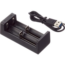 Str Store Mc2 Akıllı Cccv Lityum Iyon Şarj Cihazı (5 Volt, 1 A, 2 Şarj Yuvası) 14500 Ila 26650 Formatları Için