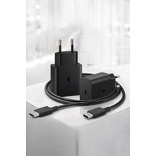 Str Store 25W Usb-C Pd-Pps Super Hız Şarj Adaptörü ve 1m 3A Type-C To Type-C Kablo Siyah (3 Yıl Garantili)