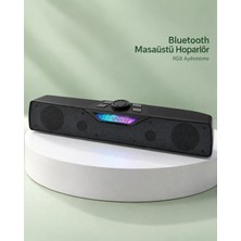 Kablosuz Müzik Dinleme Bluetooth Hoparlör Rgb Aydınlatmalı Siyah Midastech
