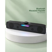 OtoTech Kablosuz Müzik Dinleme Bluetooth Hoparlör Rgb Aydınlatmalı Siyah