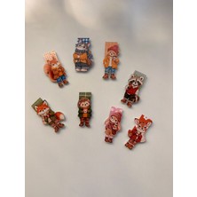 Tiny Stories TR Sonbahar & Kış  Sevimli Hayvanlar Temalı-1 - Mıknatıslı Kitap Ayracı  /8 Adet - Magnetic Bookmark Page Marker