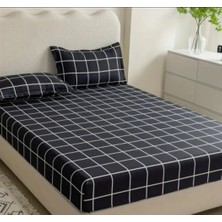 Str Store Totem Desenli Ranforce Lastikli Çarşaf Seti (Siyah, Küçük Tek Kişilik)