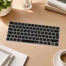 Str Store Apple Magic Keyboard 2 A1644 Uyumlu Klavye Koruyucu Türkçe F Dizilim Daktilo Tipi Silikon Kaplama Uk Iso Ters L Enter Ultra Ince Kaymaz Toz ve Sıvı Koruma Keyboard Cover Siyah