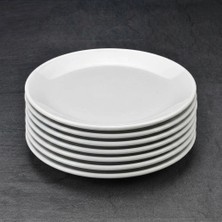 Biodata 6 Adet Polikarbon International Düz Tabak Pasta Yemek Servis Tabağı Ø 21 cm Melamin