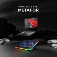 Str Store AD-RC34 Metafor Rgb 6 Fanlı Telefon Tutuculu Rgb Işıklı 15-17 Notebook Soğutucu Stand