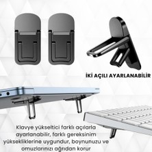 Str Store 2 Adet Yapışkanlı Katlanılabilir 2 Kademe Yükseklik Ayarlı Laptop Standı Laptop Stand Ayağı