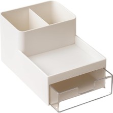 Str Store Lüks Şeffaf Makyaj Organizeri – Minimalist Masa Üstü Kozmetik, Kalemlik ve Takı Düzenleyici Kutusu