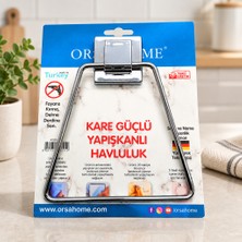 Str Store Yapışkanlı Metal Kare Havluluk Askı