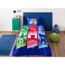 Str Store Pj Masks Power Up Standart Pamuk-Polyester Nevresim Takımı, Çok Renkli, Tek Kişilik