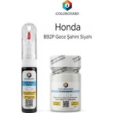COLORGUARD Honda B92P Gece Şahini Siyahı İğneli & Fırçalı Şişe Rötuş Boyası ve Rötuş Pastası Seti