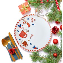 Str Store New Year Sevimli Noel Servis Tabağı 26 cm 21655