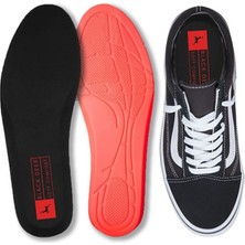 Deer Hyper Boost Technology X45 Soft Comfort Siyah-Kırmızı Rahat Topuk Dikeni Günlük Kullanım ve Iş Hayatı Spor Fitness Yürüyüş Koşu Erkek ve Kadın Ergonomik Iç Tabanlık (39, Siyah-Kırmızı)