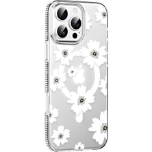 Str Store Joko Apple iPhone 16 Pro Max Floral Magsafe Kapak - Beyaz