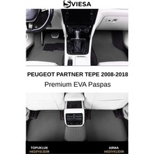 Sviesa Peugeot Partner Tepee 2008-2018 Uyumlu Araç Paspas Havuzlu Taban Su Geçirmez Kokusuz Özel Üretim 3D Premium Oto Paspas