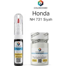 COLORGUARD Honda NH 731 Siyah İğneli & Fırçalı Şişe Rötuş Boyası ve Rötuş Pastası Seti
