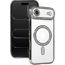 Str Store Apple iPhone 17 Air Joke Simli Magneticsafe Kılıf - Gümüş