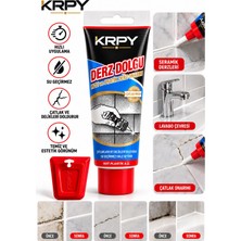Krpy Derz Dolgu Beyaz Hazır Kullanım Fayans Seramik Mermer Derz Yenileme Dolgusu Çatlak ve Delik Onarıcı Suya Dayanıklı Pratik Tamir Macunu