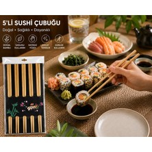 Str Store Bambu Yemek Çubuğu Seti, Sushi ve Asya Mutfağı Için, 5 Li SET10 Adet