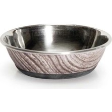 Camon Kübik Baskılı Çelik Mama ve Su Kabı 950 ml 15,5 cm Köpek Kedi Kabı