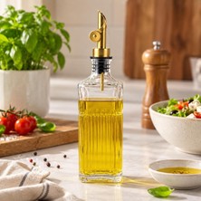 Str Store Isıya Dayanıklı Cam Yağdanlık | Akıllı Otomatik Kapak Mekanizması | Damlatma Yapmayan Zeytinyağı ve Sirke Şişesi | Modern Mutfak Gereçleri, Yağdanlık