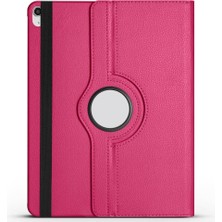 Str Store Apple iPad Air 13 2025 M3 Zore Dönebilen Standlı Kılıf – 360° Döner Mekanizma, Akıllı Uyandırma, Şık ve Dayanıklı Tasarım (Koyu Pembe)