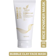 Str Store Pirinç Özlü Mucize Bubble Clay Yüz Maskesi | Beyazlatıcı Aydınlatıcı Köpüren Yüz Maskesi | Besleyici | 100 ml