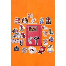 Str Store Hazbin Hotel V4 Sticker Paketi/bullet Journal Defter Çıkartma Ajanda Laptop Etiket, 98456857498651