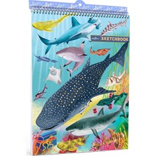Str Store Shark & Friends Eskiz Defteri - 60 Sayfalı Kitap, Spiral Ciltli, 8,5X11, Boş Sayfalar, Çiz-Tasarla-Oluştur