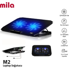 Str Store Classone Serisi M2 15-17 Inch - Mavi Led,2 Fan,2 USB Gaming Notebook Soğutucu Standı