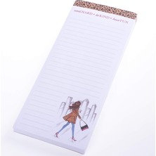 Str Store Manyetik Not Defteri - Leopar Moda Kız Bakkal ve Alışveriş Listesi - Eğlenceli Dekoratif Yapılacaklar Listesi - Mükemmel Ev Isınma Hediyeleri - 100 Yırtık Yaprak (4" x 9" x .5")