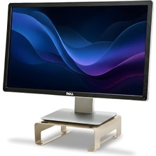 Str Store Prexua Riser Masaüstü Monitör Standı - Monitör Yükseltici (Gold, Small)