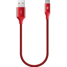 Str Store Alumicable Mini Type-C 30CM Şarj Kablosu, Kırmızı