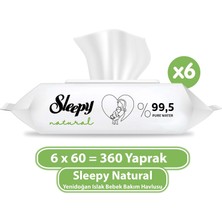 Str Store Natural Yenidoğan Islak Bebek Bakım Havlusu 6X60 (360 Yaprak)
